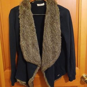 Hollister Faux Fur Lined Cardigan